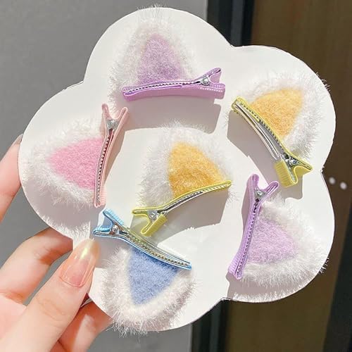 Pinzas para cabello estilo gato, rosas miniatura 3