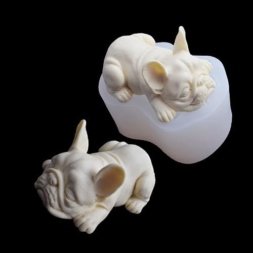 Miniatura 2 de Molde de silicona Bulldog 3D - Molde de resina de perro para epoxi para decoración, yeso, vela, aroma, fondant, mousse, chocolate - Aromaterapia DIY