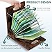 Clipboard Holder for Classroom-Wood 12 Slots Clip Board Holder Standing Clipboard Organizer Rack Small Clipboard Organizer with Metal Shelf for Office Home Assembly Required (Rustic Brown, Set 1)