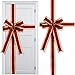 Syhood Christmas Cabinet Door Ribbons Bows Large Christmas Burlap Plaid Red Ribbons Bows Kitchen Ribbons Bows Christmas Kitchen Decorations for Christmas Home Kitchen Door Party Decorations