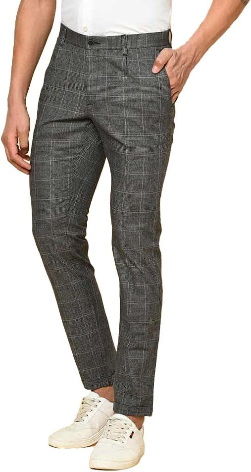 blackberrysMen's Casual Phoenix Pleated Skinny Fit Stretchable Khakis-EK-Ola-PX