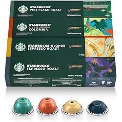 Starbucks by Nespresso Vertuo, Favorite Variety Pack Coffee & Espresso, 40-count Coffee and Espresso Pods, Brews 7.8 oz and 1.35 oz.