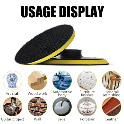 Image of MLD 5 inch Hook and Loop Backing Pad, Grinder Sanding Polishing Sticky Disc, Backing Backer Pad, Car Polisher Sanding Pad M14 BPMP-101 (5inch,M14 Plastic) Pack of -1