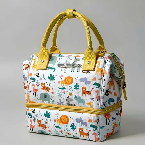 Image of StarAndDaisy Bag for Mothers for Travel, Newborn Baby Diaper Bags with Insuleted Compartment & Multiple Pockets, 12 Liter Enhanced Capacity, Aesthetically Handcrafted with Love & Cuteness
