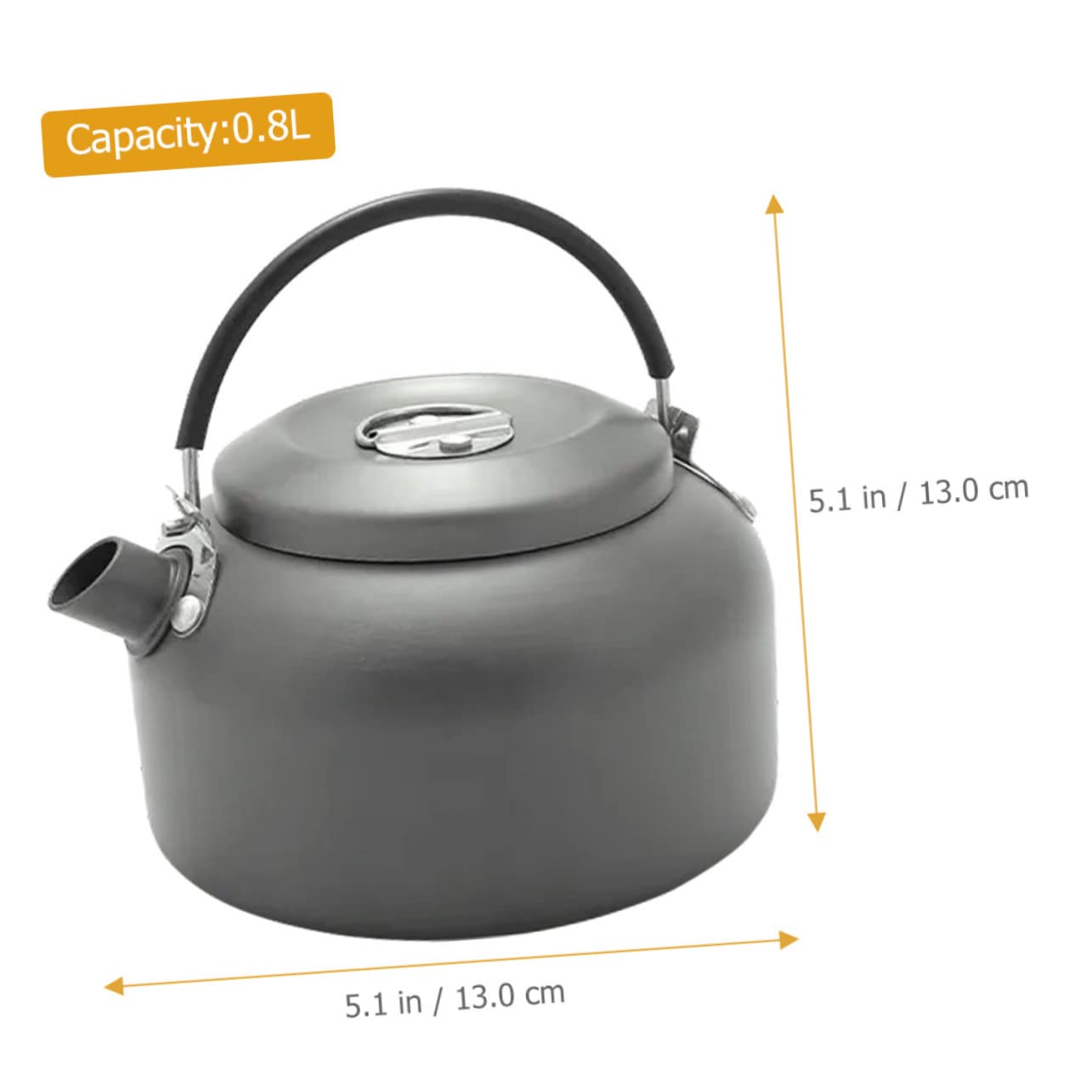 BESPORTBLE 2stücke Outdoor Camping Kessel Aus Aluminiumlegierung Tragbar Teekessel Mit Anti-scald Griff Für Camping Und Outdoor-aktivitäten