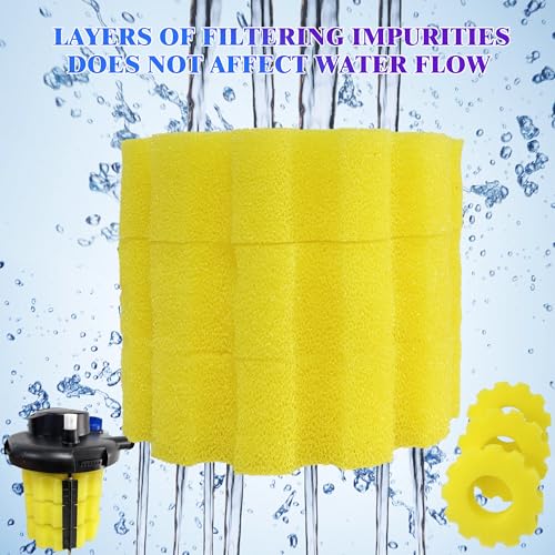 Image of 3 Pack Replacement Sponge Filter Media Pads for VIVOHOME 1050GPH Biological Pond Filter, Compatible with VIVOGROW 1050GPH Pressure Koi Fish Pond Filter