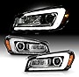 AKKON - Fits 2013-2016 GMC Acadia 2017 Limited Halogen Projector Black Headlights Pair Driver + Passenger w/ [LED Tube] Parking