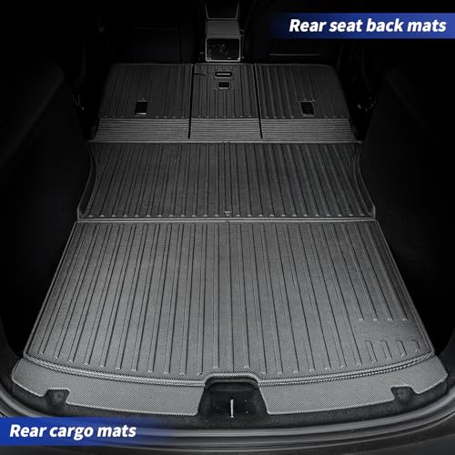 Image of Floor Mat for 2025-2026 New Model Y Juniper 7PCS Full Set Floor Mats with Front Rear Cargo Liner & Second Row Seat Back Mats & Anti-Scratch Rear Bumper Guard Mats Interior Accessories