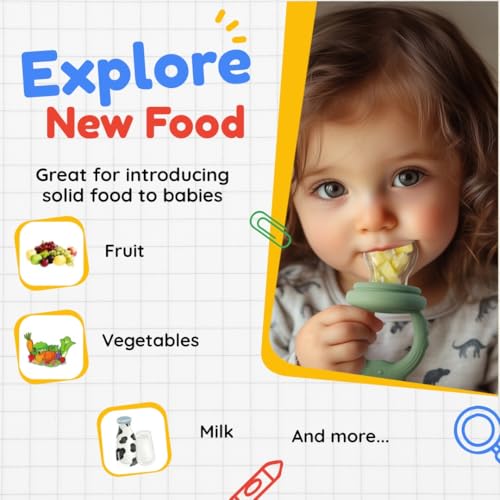 WeSweet Fruchtsauger Baby | Silikon Futterspender für Babynahrung und Gefriertablett für Babynahrung, Milch-Eis am Stiel, zur Linderung des Zahnens von Babys, Schnuller zum Selbstfüttern (Cat Purple)