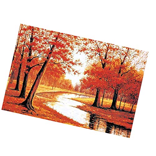 Jigsaw Puzzles 1000 Pieces for Adults, Maple Forest Landscape Jigsaw Painting Decorations Puzzles