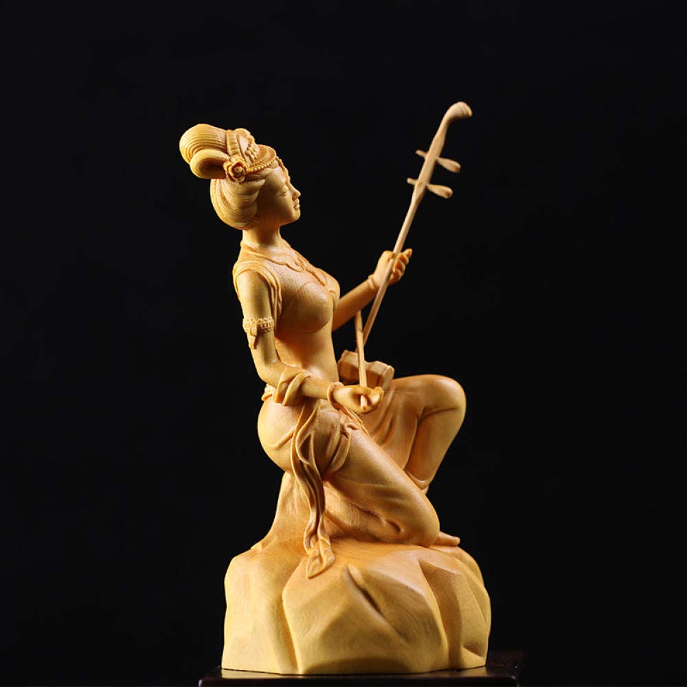 木製女性像 楽器彫刻