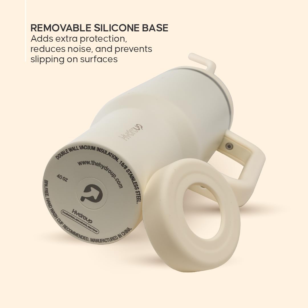 40oz Travel Tumbler Cup with Handle, Two-Way Slider Lid, Stainless Steel Straw with Silicone Tip, Vacuum Insulated Water Bottle for Hot & Cold Drinks, Great Gifts for Mom - Image 8