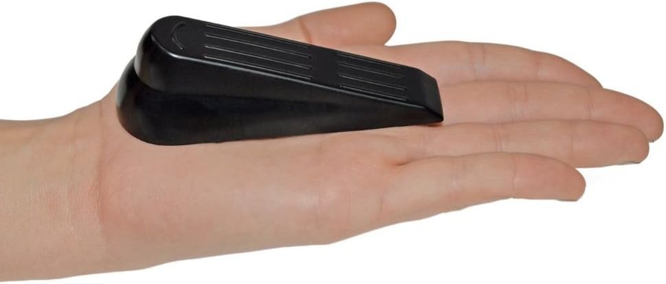 Door Stop | 5 Pack | Flexible Black Rubber Door Stopper Easily Wedges Door Gaps up to 1.2 Inches | Baltic Living® Doorstop