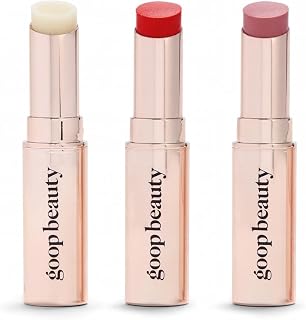 Beauty Lip Balm Trio | Clean Moisturizer for Chapped, Cracked & Dry Lips | Clear, Peony, & Tomato | Tinted for Sheer Color | Petroleum Free | 0.16 fl oz Each