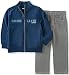 Calvin Klein Baby Boys' Logo Jacket and Jean Pants Set, Navy, 12 Months