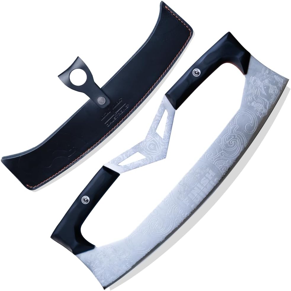 Dalstrong Professional Pizza Knife - Mortal Kombat™ Official Licensed 14 inch Long Blade - Wall Mount Holder - Japanese AUS-10V Super Steel - G10 Handle - Pizza Cutter, Slicer, Rocker - Sheath