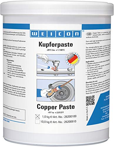 WEICON Copper Paste – High-Temperature Anti-Seize Lubricant and Assembly Compound – Protection and Release Agent for Screws, Joints and Sliding Parts (35oz (1kg))