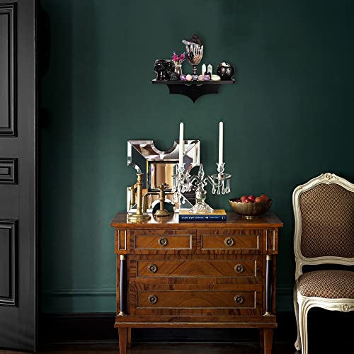 Bat Shelf Gothic Decor - Gothic Bedroom Shelf - Spooky Home Decor Gifts - Floating Shelf With Hooks - Cool Wall Shelves For Bedroom - Wall Hanging Shelves - Apartment Room Decor, Home Decor Accents #TOP1