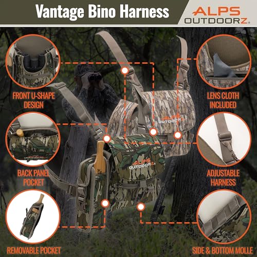ALPS OutdoorZ Vantage Binocular Harness Featuring Non-Metallic Secure Fit Straps, Removable Box Call Pocket, Side Mesh Pockets, and Attachment System, Mossy Oak Bottomland by ALPS OutdoorZ - Image 6