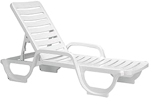 Grosfillex Bahia Stackable Resin Chaises (18 pack)