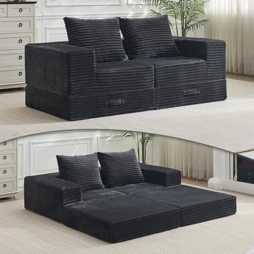Vamcheer 2er Sofa mit Schlaffunktion -2 sitzer Modulares...