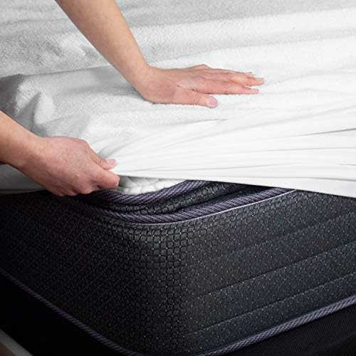 Bed'Ore Waterproof Mattress Protector 100% Cotton Terry Top - Cotton Rich Fitted Mattress Cover - Machine Washable - Extra Deep Box 30 CM Stretch Skirt - 4 Feet (122x190+30) cm