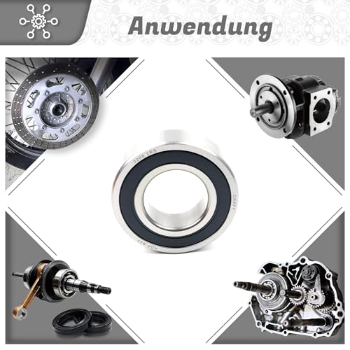Parts and Parts Pendelkugellager 2208 2RS 40x80x23mm, DIN 630, hohe Belastbarkeit, langlebige selbsthaltende Pendelkugellager, geringe Reibung, ideal für Förderanlagen, Industriemotoren