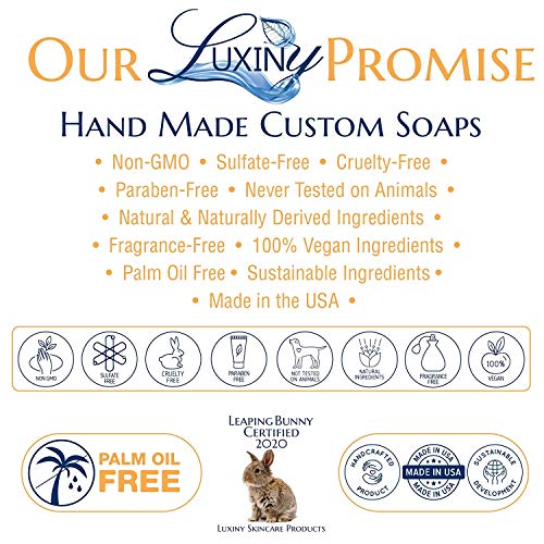 Natural Soap Bar, Luxiny Patchouli Scrub Handmade Body Soap And Bath Soap Bar Is A Palm Oil Free Moisturizing Vegan Castile Soap With Essential Oil For All Skin Types Including Sensitive Skin (3 Pack) #TOP3