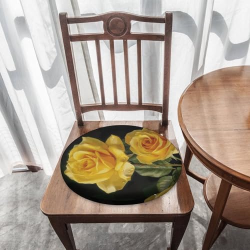 Coussin de sol de méditation rond 39cm en mousse jaune rose - 8