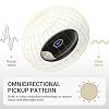 TONOR USB Conference Microphone, 360 Omnidirectional PC Computer Condenser Mic with Mute Button for Online Meeting/Class, Zoom Call, Skype Chatting, Plug & Play (TM20)