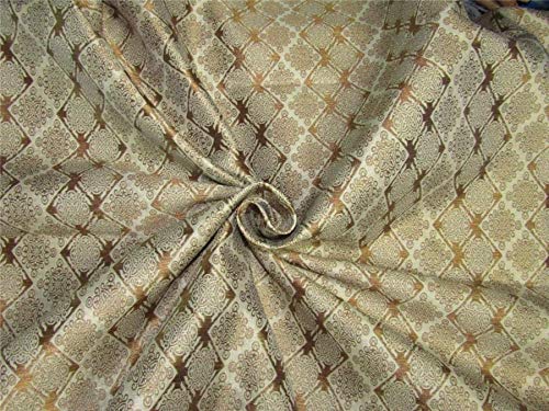 Tissu brocart doré métallisé BRO650 56 cm, textile d'exception pour reflets de lumière