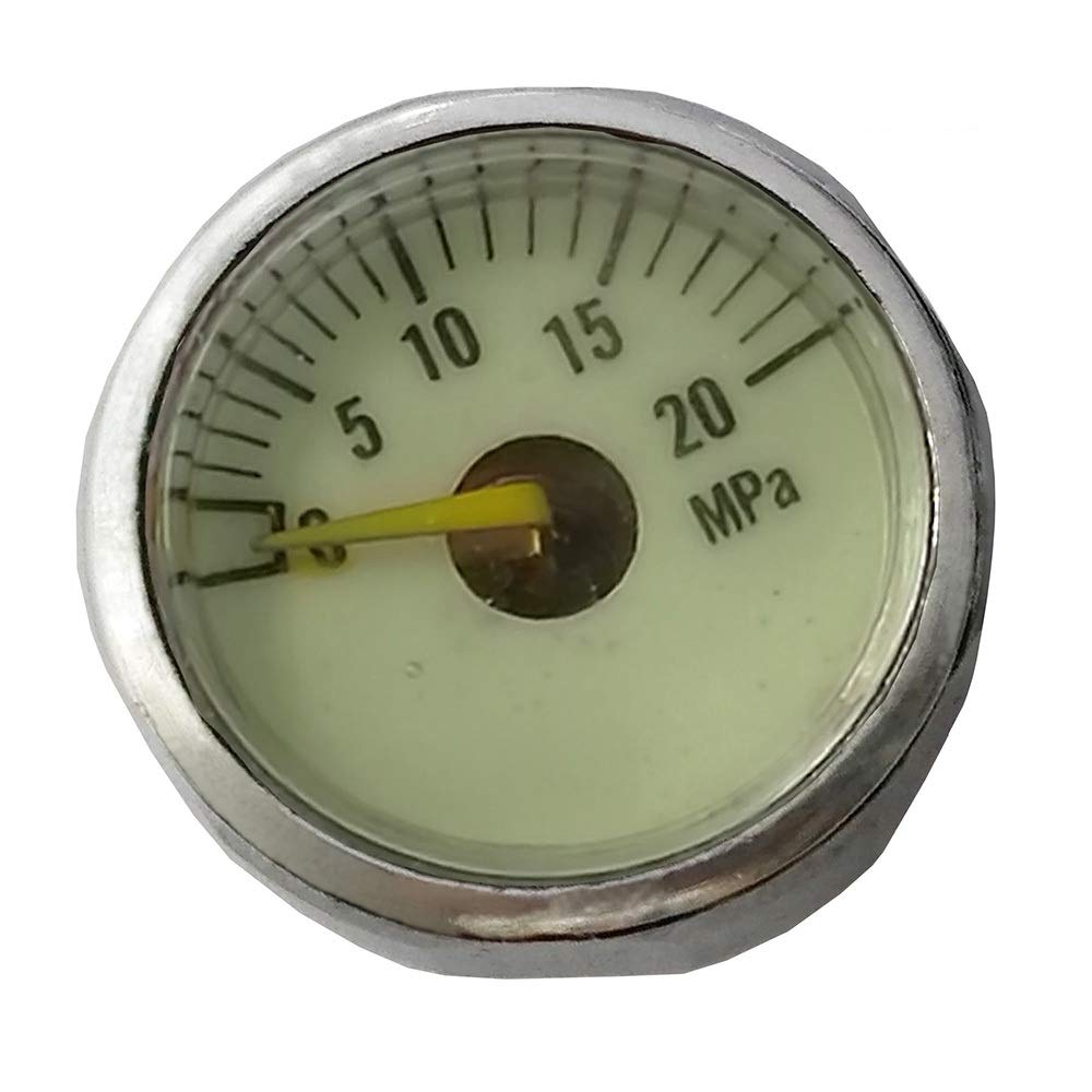UP100 2pcs PCP Paintball Airforce High Pressure Pump Pressure Gauges 1 Inch Mini Air Gauge Scuba Manometre 20MAP Thread M10 x1
