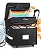 DEEGO Fireproof Document Box Black and Fireproof Document Box with Wheels,Water-Resistant File Organizer Box with Lock for Home Office for Hanging Letter/Legal Folder.