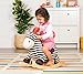 B. toys by Battat Kazoo Wooden Rocking Zebra – Rodeo Rocker – Plush Ride On Zebra Rocking Horse for Toddlers and Babies 18m+, B. Rocking Zebra , White