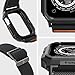 Spigen Lite Fit Pro Designed for Apple Watch Case Band for Apple Watch Series 9/8/7 45mm Durable TPU Case with Lightweight Fabric Band - Matte Black