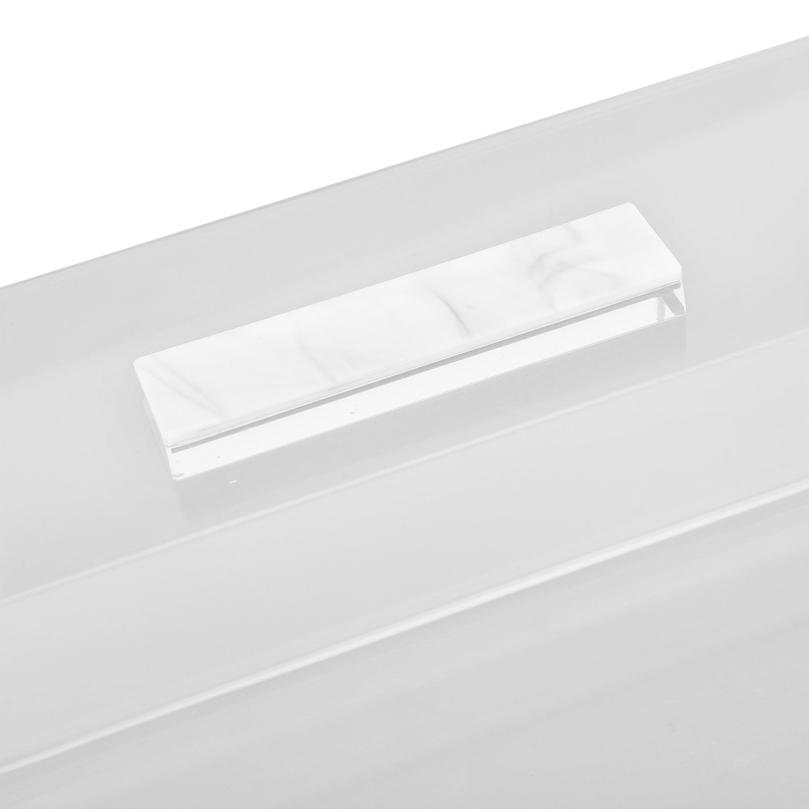 Bandeja de Pastel Rectangular, Vitrina de pastelería acrílica de mármol Bandeja de Postre Multifuncional con Tapa Transparente para Fiestas, Casas, hoteles, Tiendas de postres