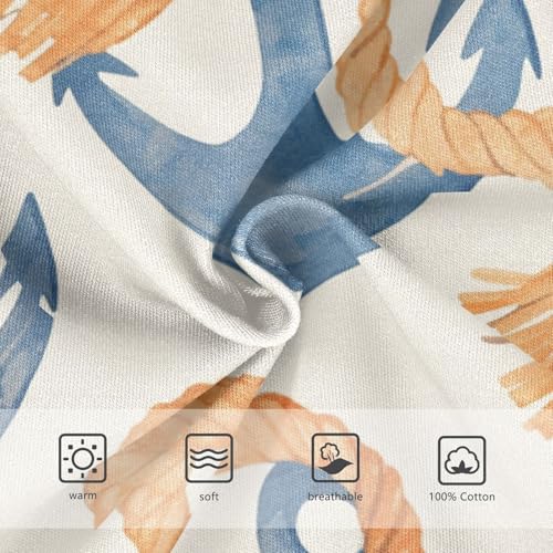 KLL Navy Blue Striped Rope and Ocean Watercolor Toddler Boy Cotton Underwear Breathable Children Panties3