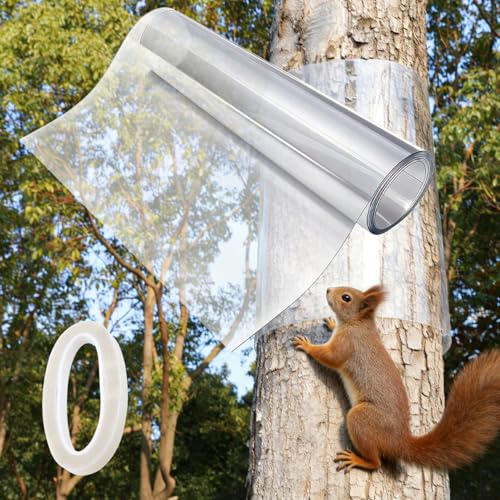 Squirrel Baffle for Tree Trunk Squirrel Tree Guard Trunk Protector for Bird House and Wooden Post Bird Feeder Outside Baffle Guard Protector from Squirrel Raccoon Iguana (78.7inch)