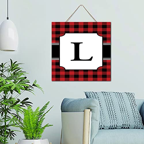 Monogramme de Noël en forme de L pour une décoration murale chaleureuse style rustique
