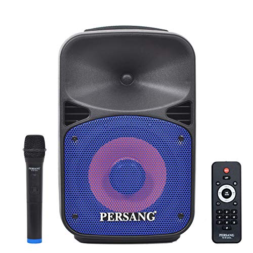 Persang Bluetooth Trolley Speaker with UHF Wireless Mic, 30 Watts RMS/3000 PMPO, 4 Hrs Playtime, 20.32 CM Woofers with Remote Controls for Mic, USB, SD Card, AUX Connectivity, 1 Year Warranty