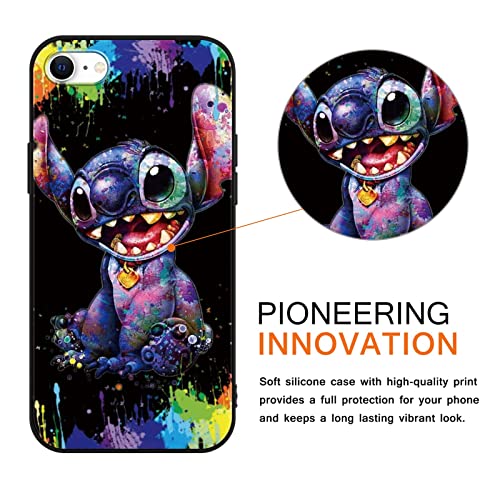 [2 Pack] Cute Case For Iphone 8/7 Iphone Se 2020/Se 2022 Case, Kawaii Cartoon Aesthetic Stitch Phone Cases Girly For Girls Boys Kids Women Soft Tpu Protective Cover Funda Para Iphone Se 2020 4.7" #TOP1