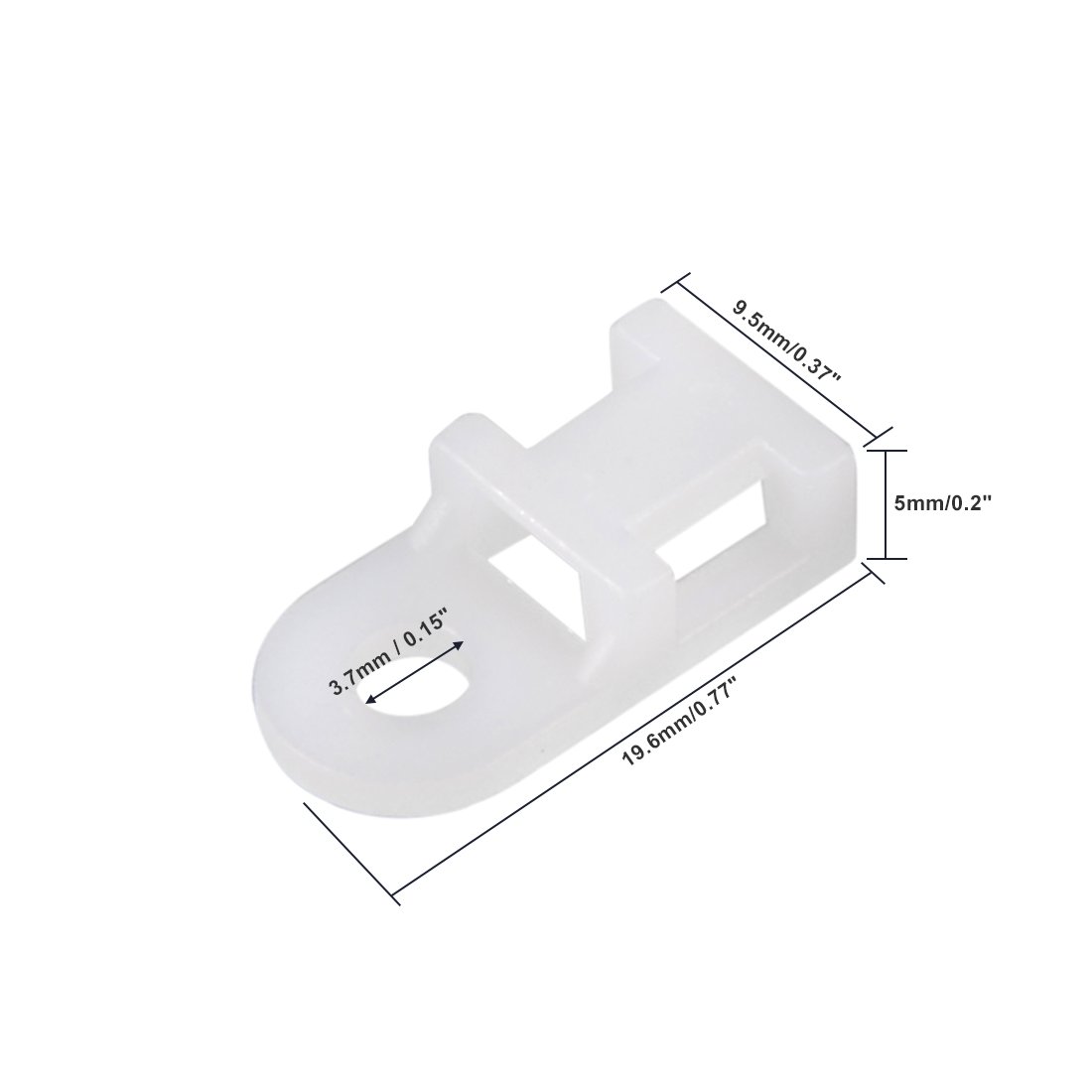 30x Kabelbinder-Halter Aus Nylon, Weiß, Für Ordentliche Kabelverlegung – Wiederverwendbar, Mit Schraubloch
