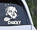 Chucky 6" White Car Truck Vinyl Decal Art Wall Sticker USA Classic Scary Movies Child's Play Badass Halloween Horror