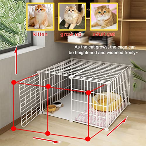 Corralito para gatos interior con jaulas de ejercicio grandes y ruedas 5