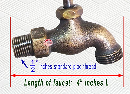 Taiwan Decorative Solid Brass Sunflower Garden Outdoor Faucet 4" Inches L - Ps90 #TOP1