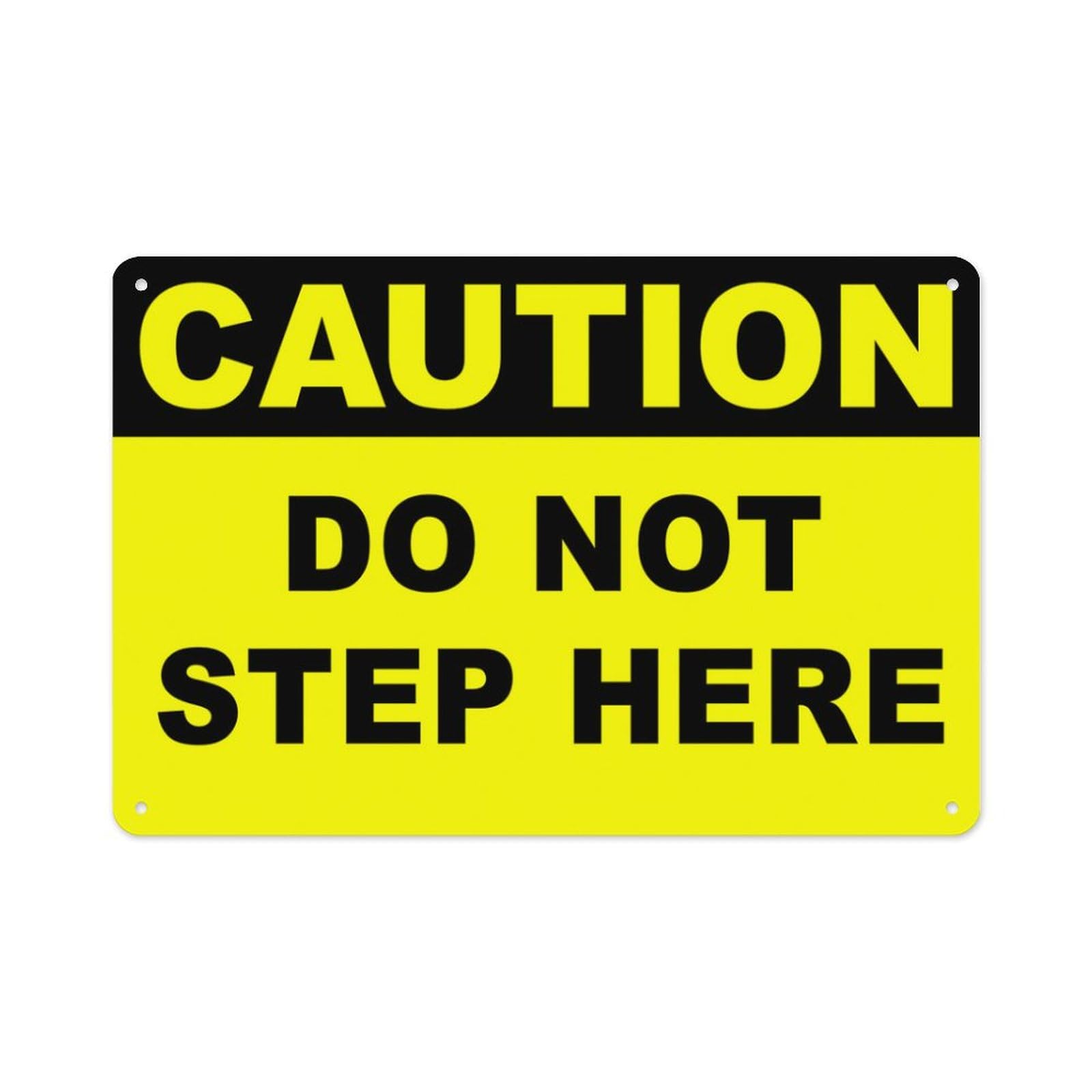 Peiyeety A04 Caution Dostep Here Sign Aluminum Tin Warning Signs For Home Outdoor Garden 8X12 Inches