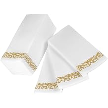 100Pcs Disposable Gold Napkins Elegant and Gold Paper Serviettes for Weddings Birthdays and Bridal Showers Disposable Hand Towels for Parties and Events