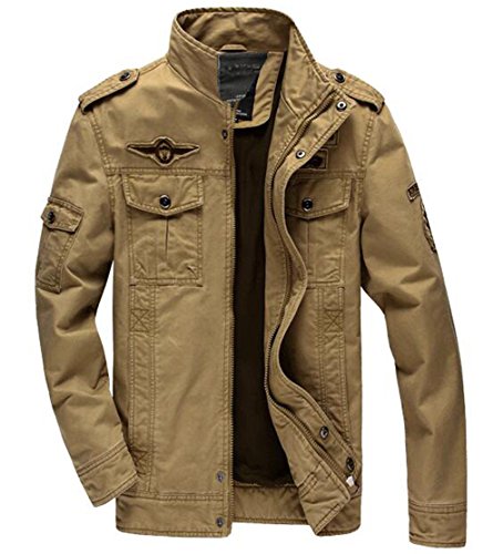 Men Jacket Jean Military Pl6Xl Army Soldier Cotton Air Force One Male Mens Jackets Khaki Xxxl