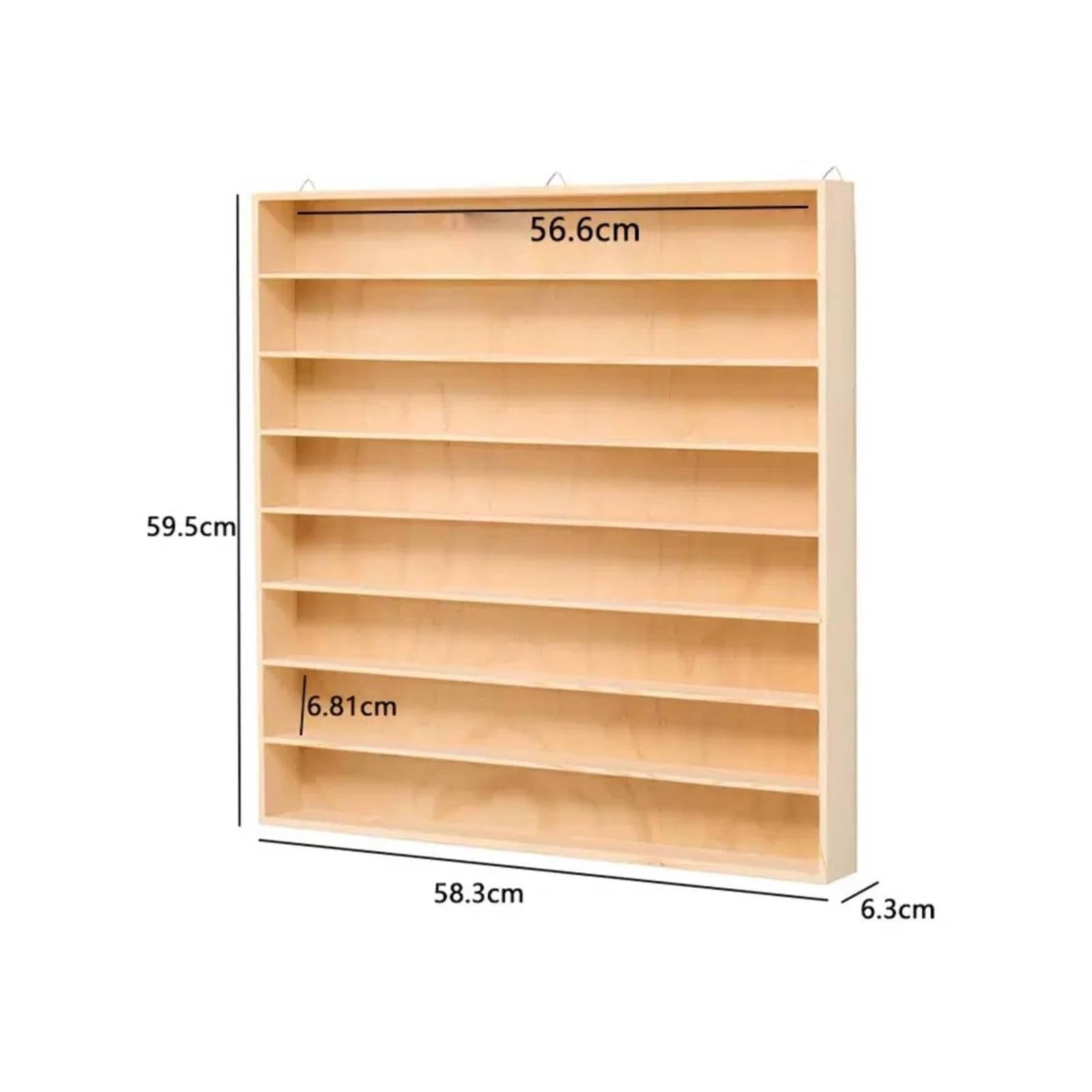 harayaa Estanría Expositora Multinivel Práctico Estanría Rectangular Pared corativo para Dormitorio, 8 Rejillas Sin Tapa