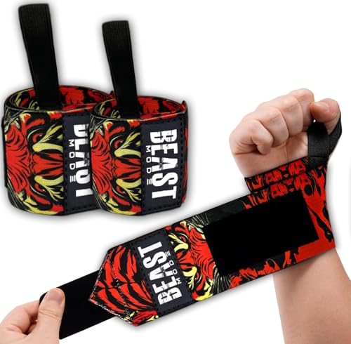 Image of STEIGEN FITNESS ULTIMATE Printed Wrist Support Wraps,Wrist Bands For Exercise,Wrist Straps For Gym (MULTICOLOR)